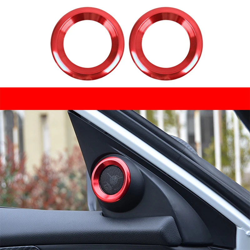 2 шт. автомобильный аудио радио динамик отделка кольца алюминиевый сплав кольцо
