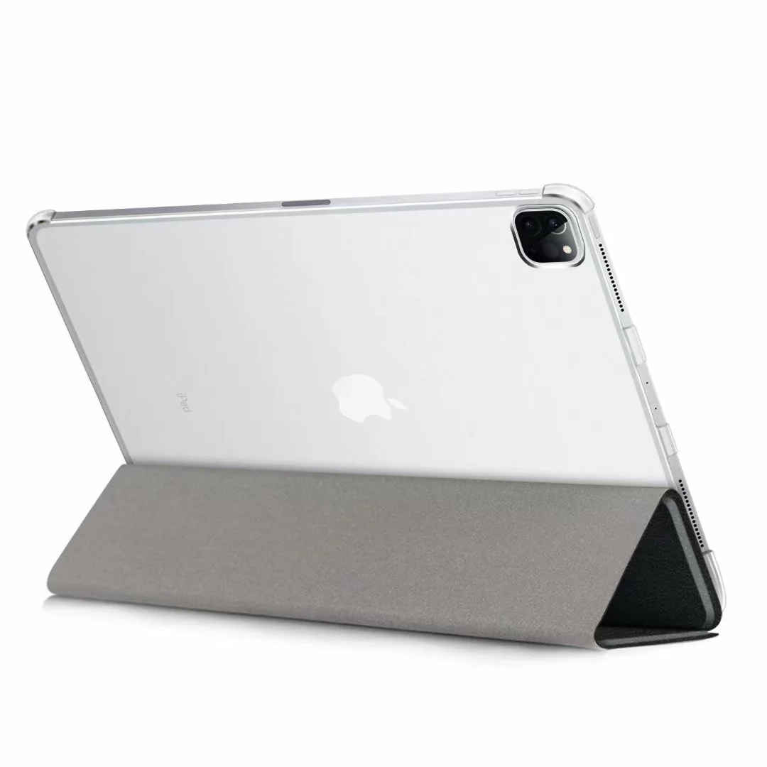 

Case For 12.9 Inch 2020 Case Ultra Slim PU Leather+PC Back Cover Tablet Case Trifold Stand Solid for Apple iPad Pro 12.9 2018