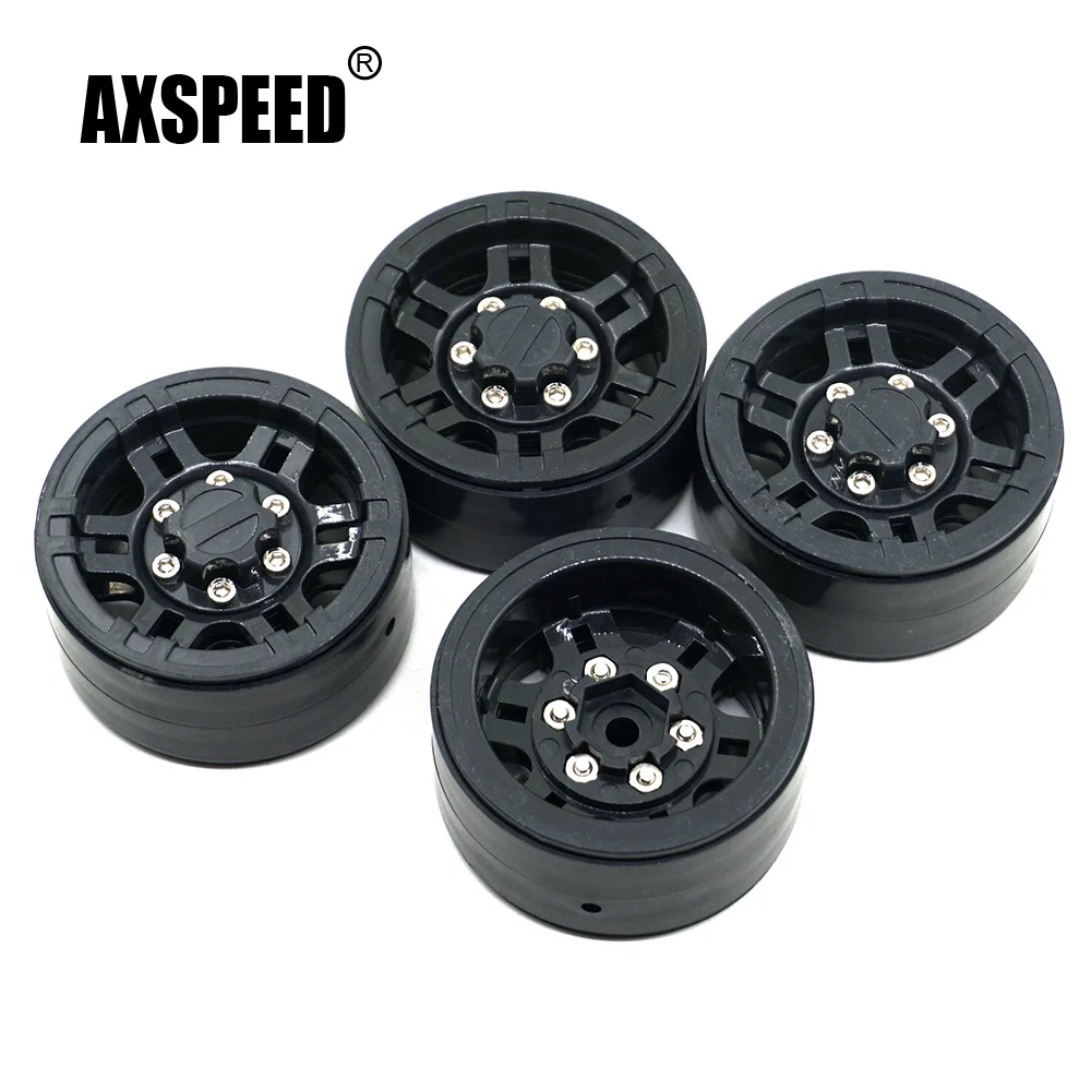 AXSPEED 1:10 Масштаб RC Гусеничный Пластиковый черный 1 9 дюйма Beadlock обод колеса для Axial