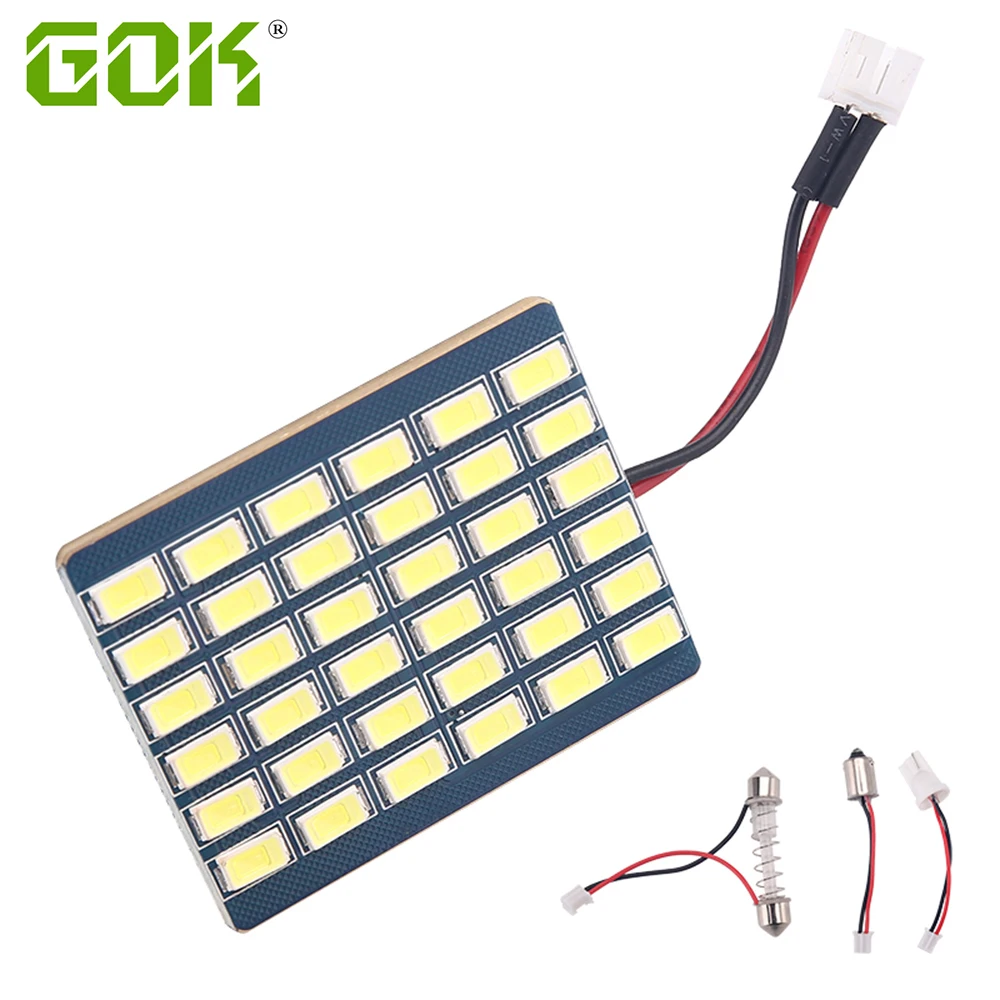 

Автомобильные огни T10 W5w 36 Smd 5730 Светодиодная панель лампа для чтения авто интерьер с T10 Ba9s адаптер фестоновая основа