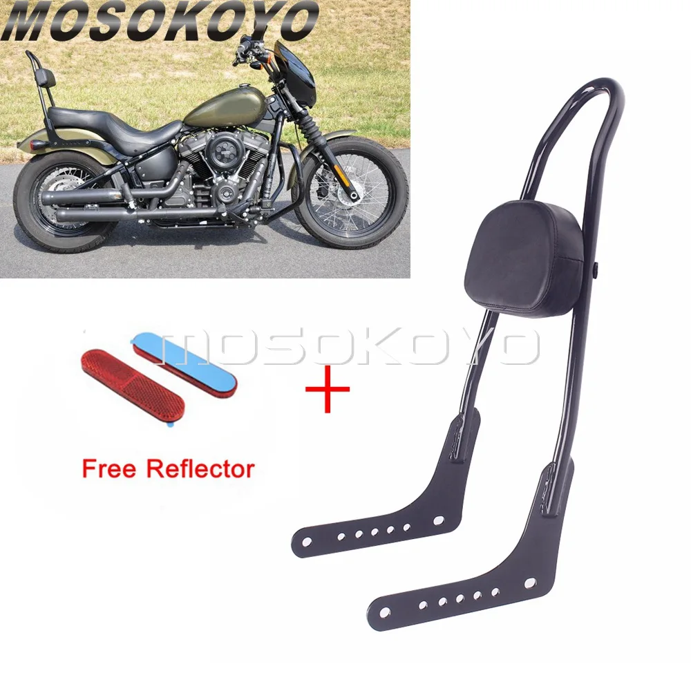 

Black Sissy Bar Rear Passenger Backrest Cushion Pad for Harley Heritage Classic Softail Slim FLSL Street Bob FXBB FLDE 2018-2021
