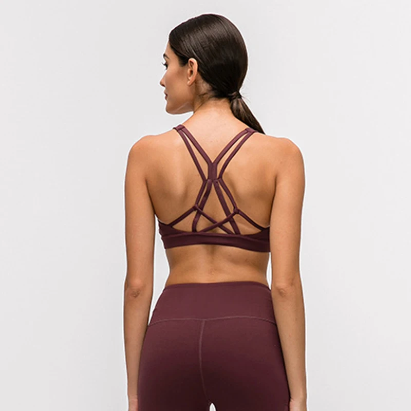 Женский спортивный бюстгальтер Zhangyunuo ударопрочный пуш ап для йоги фитнеса