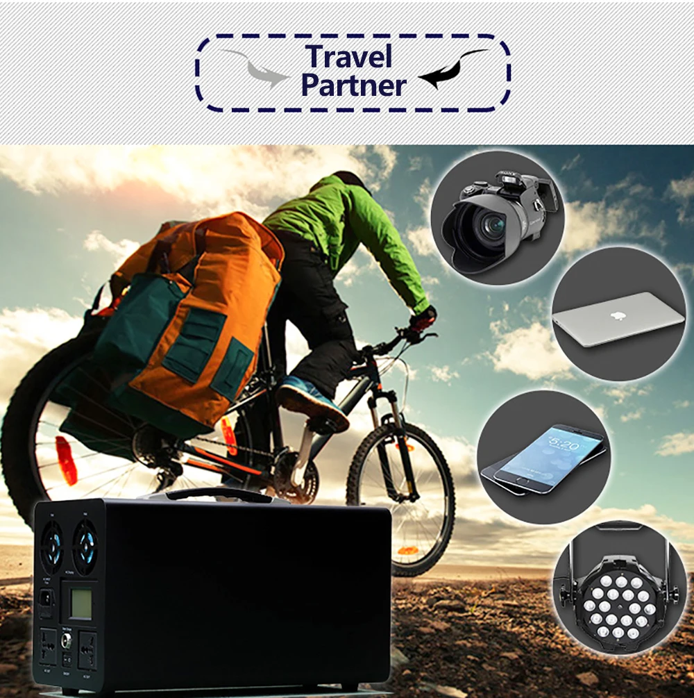 

Portable 110V 220V Power Supply 1500Watt Solar Generator Pure Sine Wave Lithium Battery UPS Power Station For CPAP Outdoor Camp