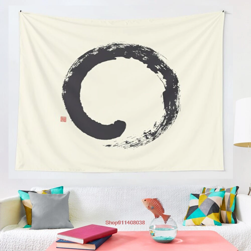 

Ens % C5 % 8D Japanese Zen Circle психоделический гобелен красочные настенные подвесные гобелены для спальни настенный художественный Коврик для йоги