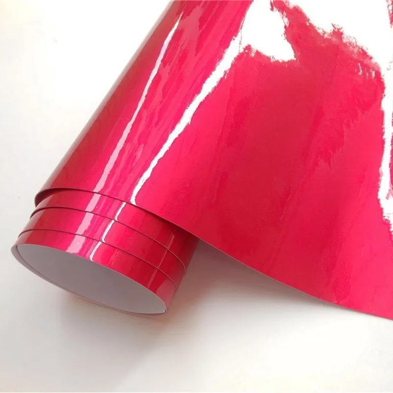 Ультра глянцевая розово-красная оберточная пленка из винила "Candy" для автомобилей, мотоциклов, мебели и других транспортных средств.