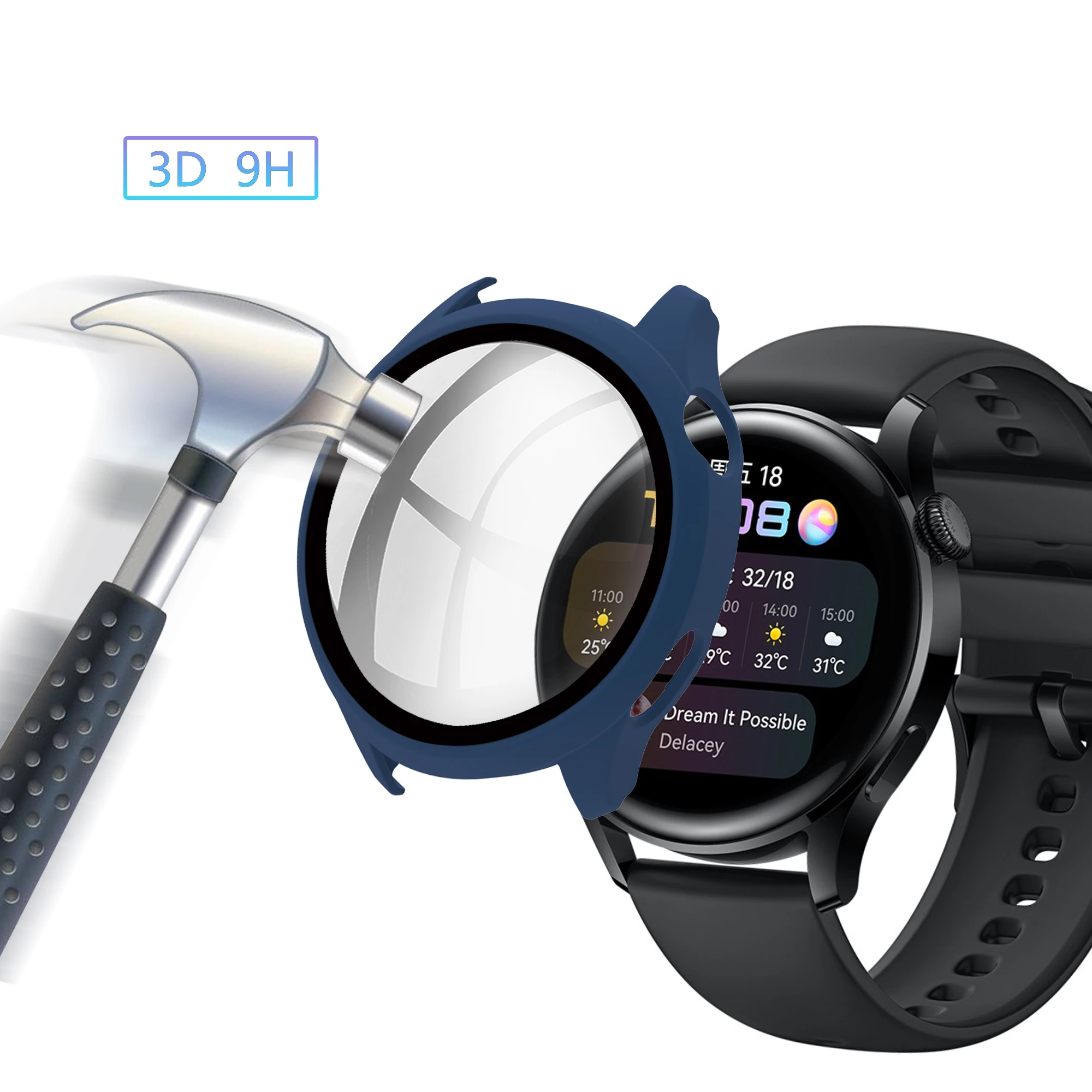 

Чехол из закаленного стекла для Huawei Watch 3, 46 мм, 46 мм