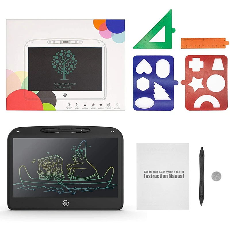 

13.5 Inches LCD Writing Tablet,Drawing Doodle Pad with Lock Function Erasable for Home School Office