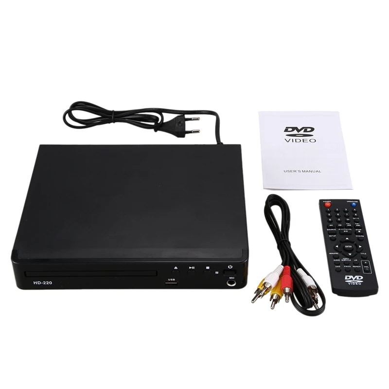 Мини USB RCA HDMI DVD плеер с несколькими языками OSD CD RW светодиодный дисплей