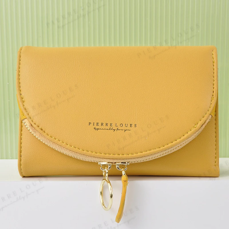 

Short Wallets Zipper Small Coin Pockets for Women Trendy Mini Card Holder with PU Leather Ladies Money Bags carteras para mujer