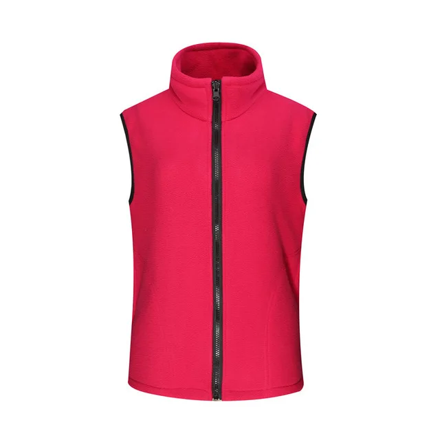 Women Rose Red JACKSANQI мужской женский флисовый теплый флис для походов жилет зимние пальто уличная куртка без рукавов походный охотничий жилет RA297 - Цвет: Women Rose Red