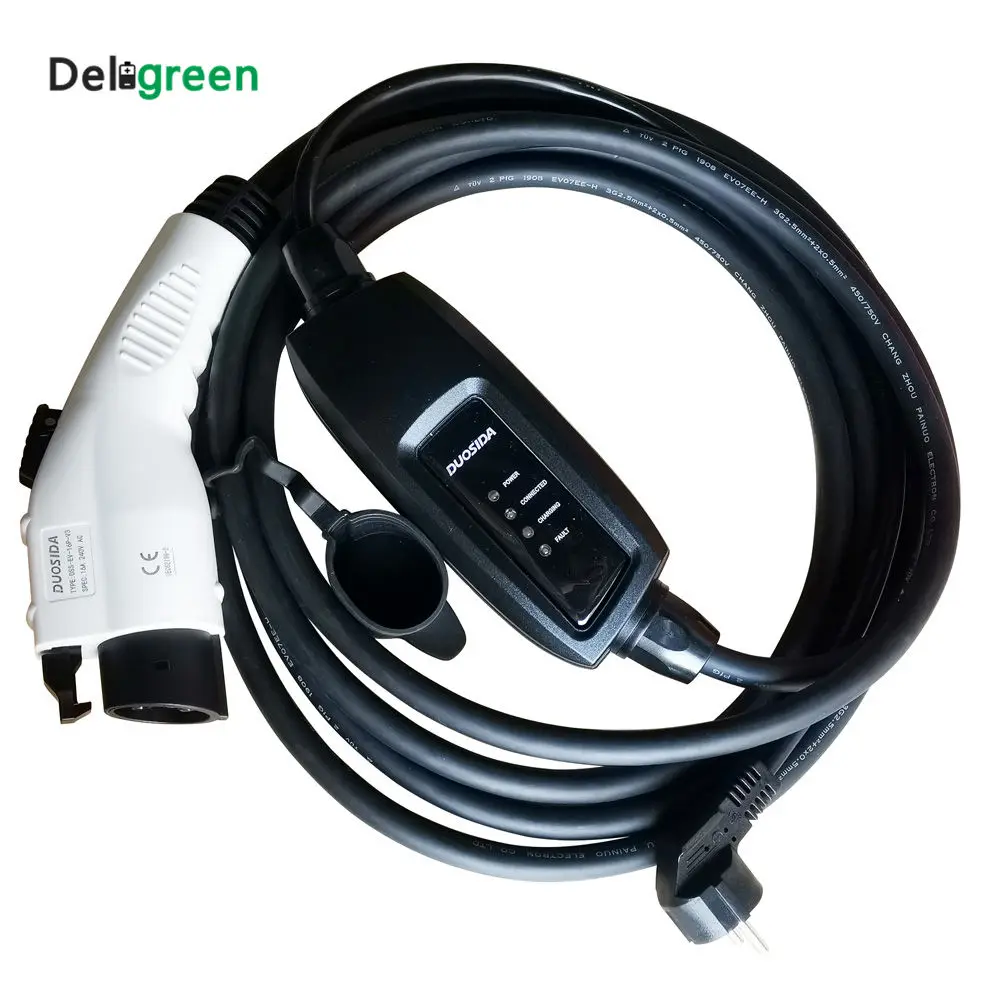 EVSE автомобильное зарядное устройство 16A J1772 120V постоянного тока до 240VAC с 10 м UL провод Frech разъем для C-нулевым зазором по выгодной цене с доставкой, Duosida