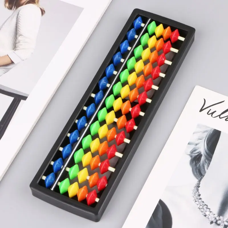 

13 Column Portable Plastic Abacus Arithmetic Soroban Calculating Tool With Colorful Beads Children's Educational Toys