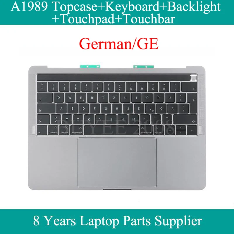 

Оригинальная клавиатура для Macbook Pro Retina 13,3 дюйма, раскладка GE A1706, немецкая подсветка, сенсорная панель, трекпад, сенсорная панель, Космически...