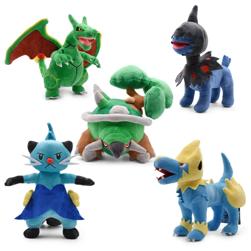 Аниме Кукла Пикачу тортерра Snorlax Zeraora Rayquaza Charizard Bagon Lucario мультфильм чучела Peluche плюшевые игрушки Рождественский подарок
