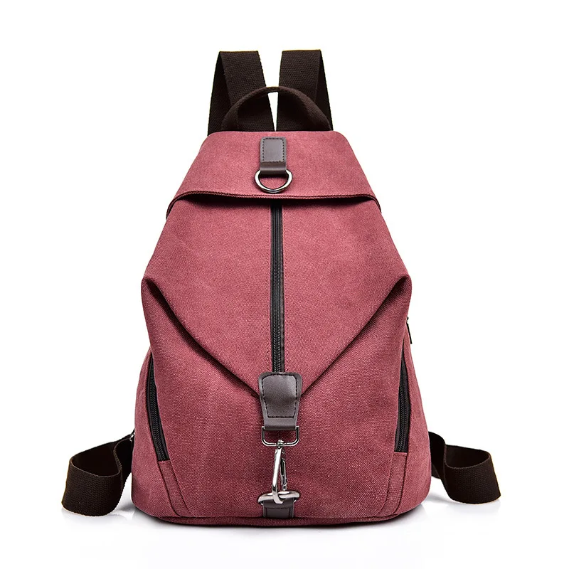 

New Design Environmental Lady's Canvas Backpack Young Fashion Water-proof FemaleTravel Bag Girl's Casual Shoulder Bag