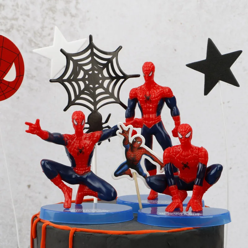 Украшения для торта на день рождения Disney мстители Человек-паук топпер браслеты