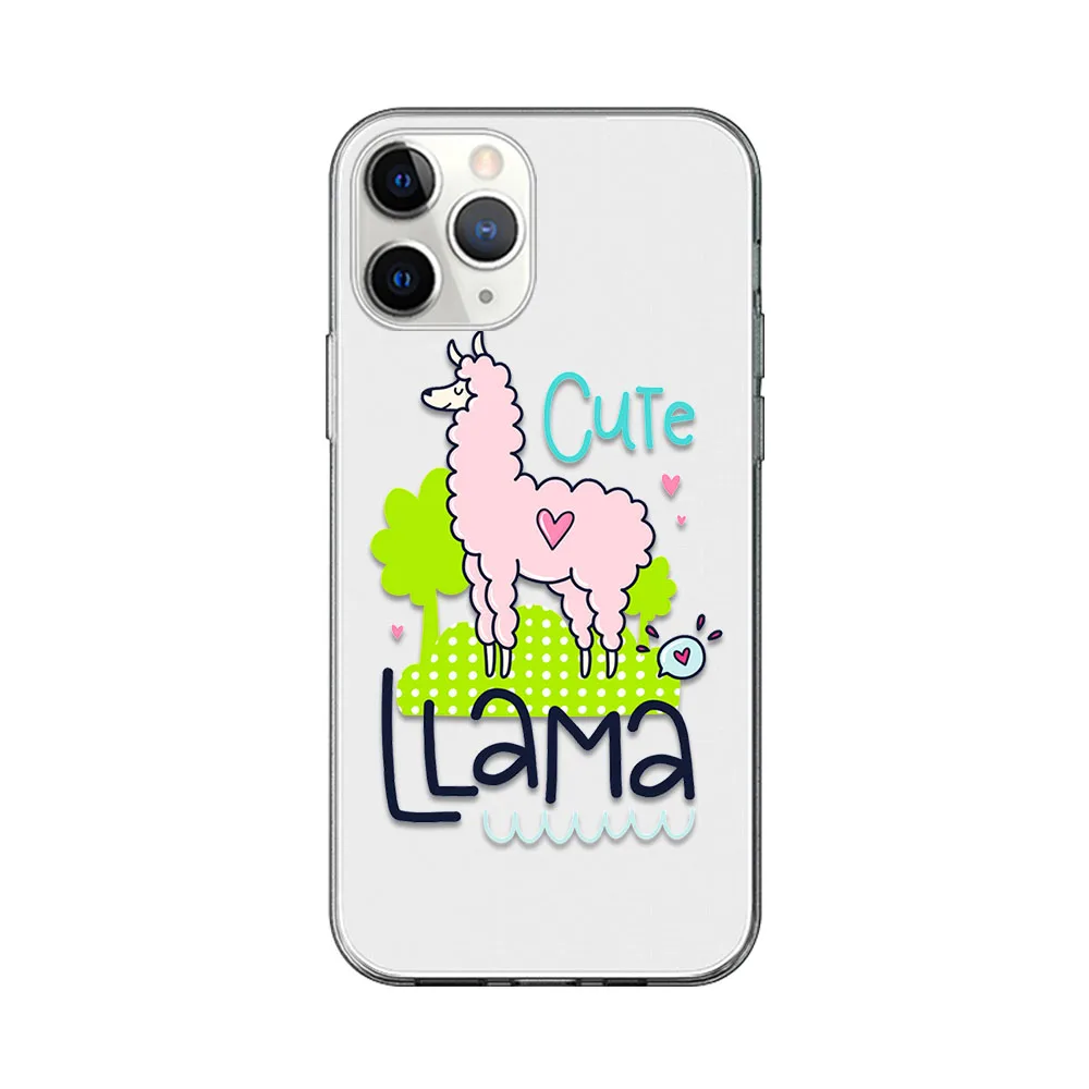 

Alpaca Unicorn Case For iPhone 12 11 Pro Max Back for iPhone 12 X XR XS MAX 7 8 6 6S Plus 5 SE 2020 Soft Silicon TPU Phone Funda