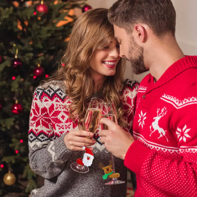 1 шт. Рождественский бокал для вина Шарм ткань Рождество Праздничный винный