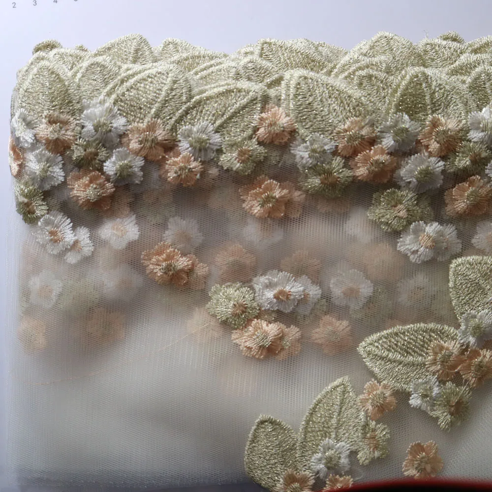 1 ярд вышивка цветок сливы кружевная отделка патчи для одежды цветочные