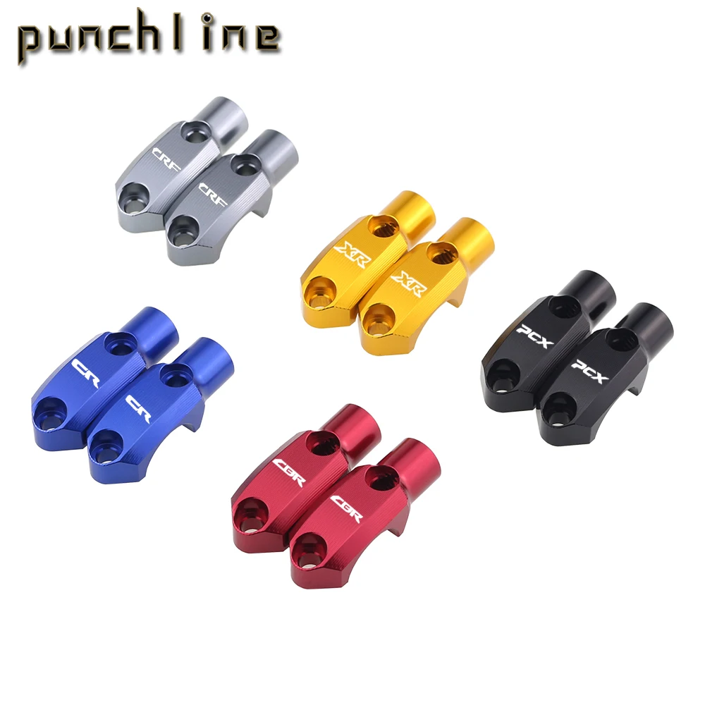 

For CRF300L/RALLY CRF450L/R/X/RX CRF250R/X/RX CR85R/125R/250R XR 400 Handlebar Rearview Mirror Adapter Holder Bracket Universal