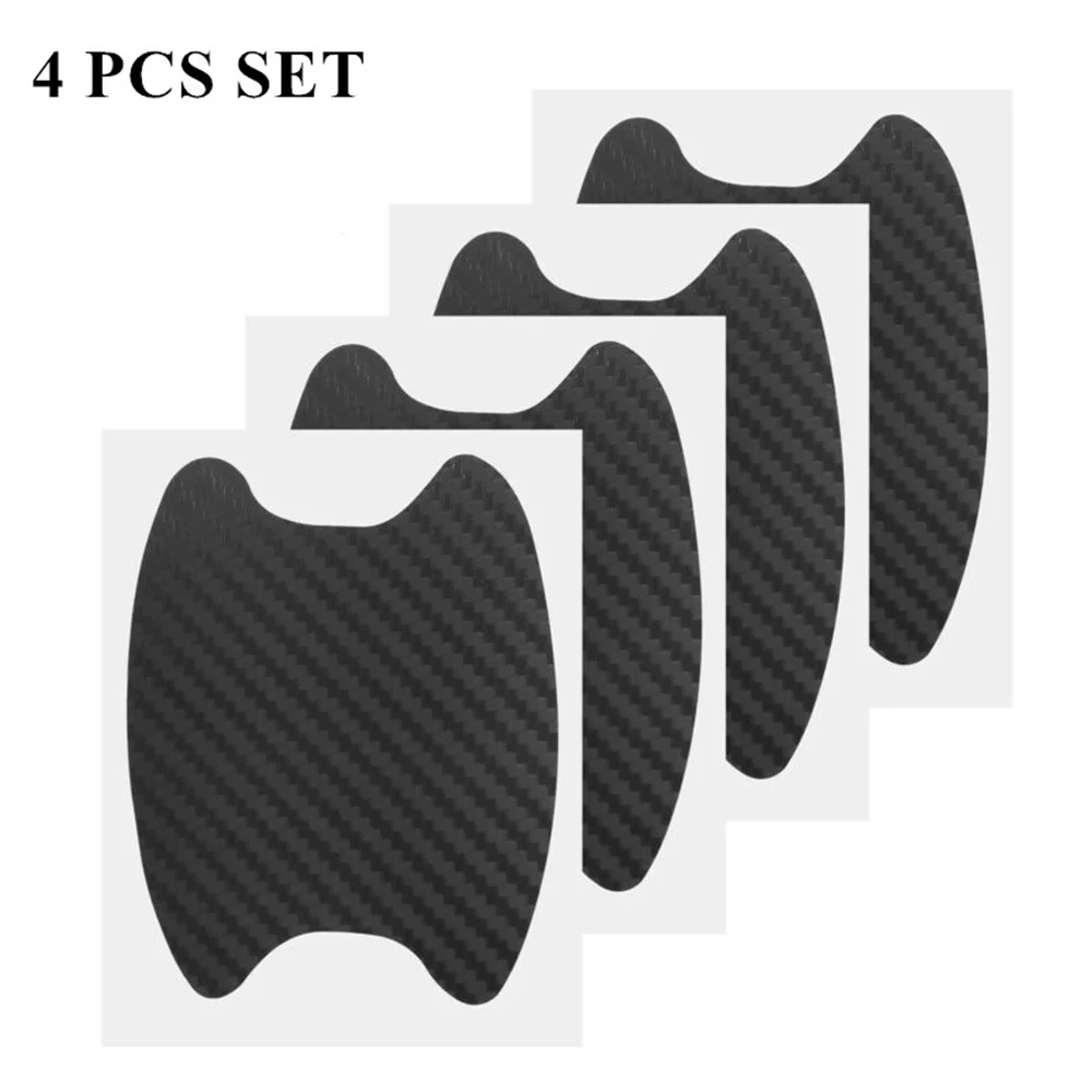

4PCS Car Door Handle Sticker Carbon Fiber Anti-Scratches Protective Films Door SideCar Door Handle Cup Protector Films