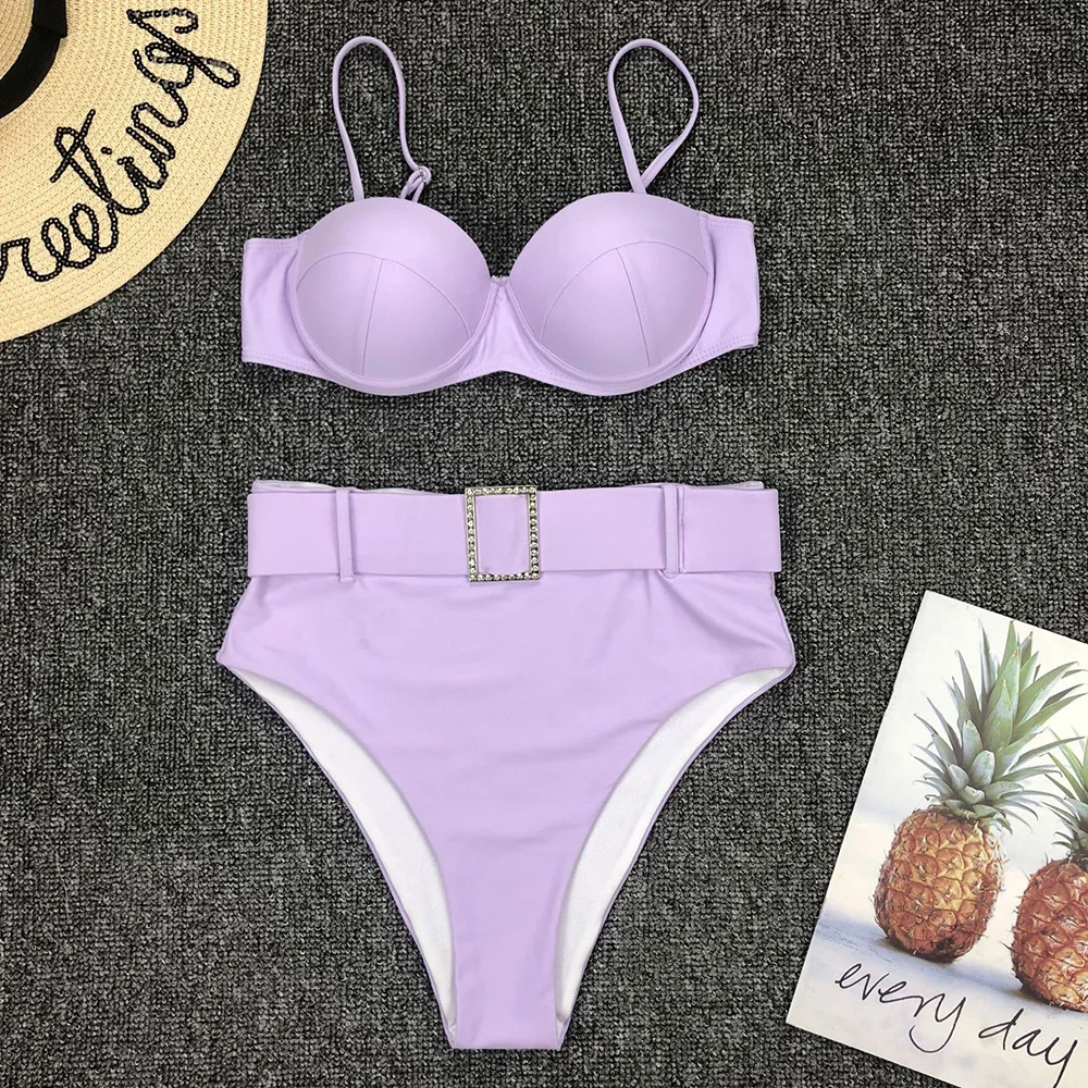 

2020 New Bikini Set For Women High Waist Bikinis Sexy Biquini Swimwear Push Up Swimsuit Maillot De Bain Bathing Suit