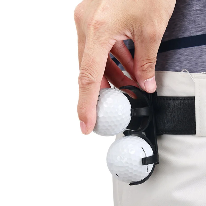 

1PC Portable Rotatable Folding Plastic Golf Ball Clamp Storage Holder With Belt Clip Golfing Sporting Training Tool Accessory