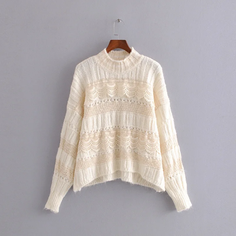 Новинка 2019 женский осенний и зимний пуловер с высоким воротником свитер длинным