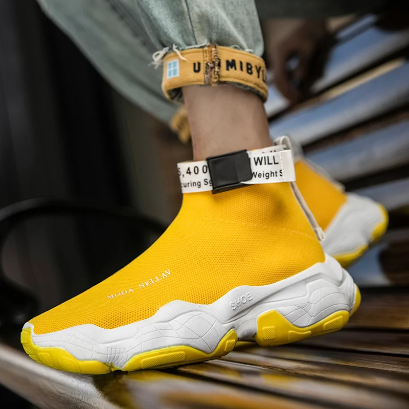 Мужские кроссовки мужские носки дышащая Спортивная обувь для улицы сетчатые