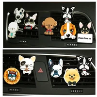 cute dog car air vent clip charms cartoon puppy interior car air freshener car smell diffuser decoration auto accessories