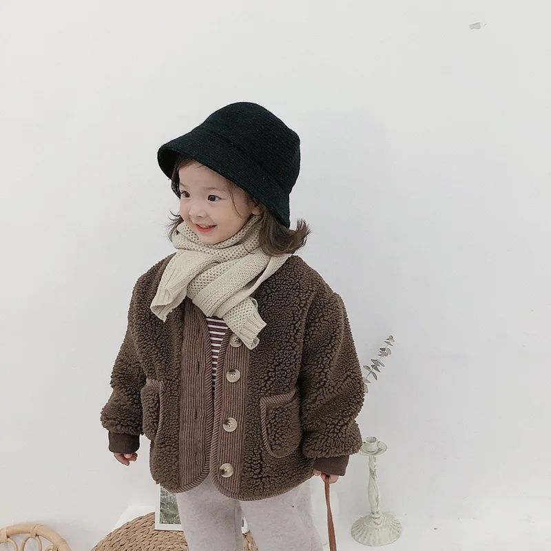 Зима 2019 г. теплые куртки из берберского флиса для мальчиков и девочек детское