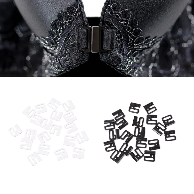 10 пластиковых прямоугольных крючков и застежек для купальника бюстгальтера