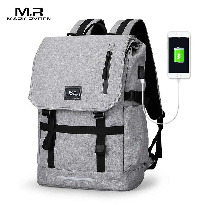 Mark Ryden Large Capacity 15.6 Inch Laptop Bag Man USB Design Backpack Black Women's School Bags Mochila Masculina | Багаж и сумки