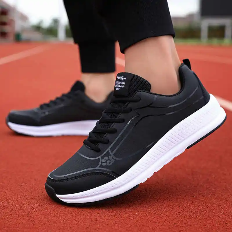 

Running Shoes Man 40-50 Sports Sneakers Rubber Hard-Wearing Canvas Sneakers Men Elastic Laces Sneakers Sport Man Brand Tennis