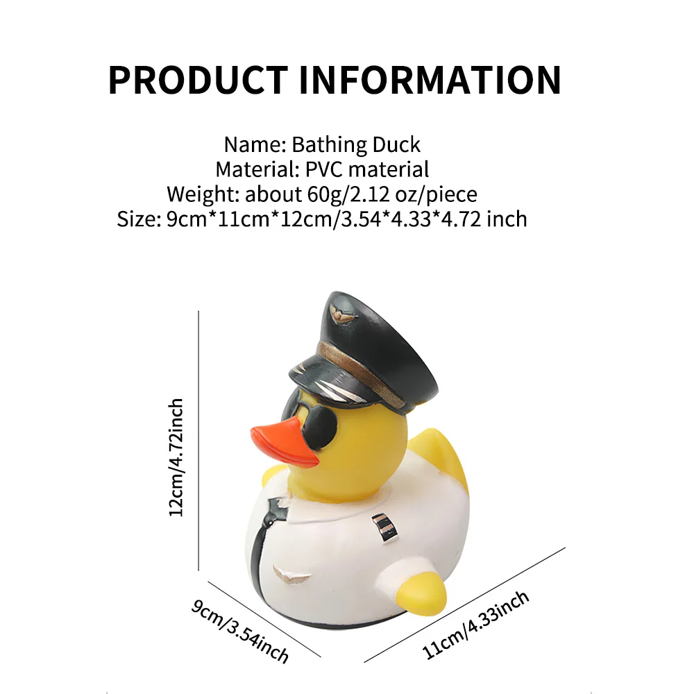 

Cute Baby Shower Duck Toy Pilot Duck Water Toy baby bath Shower Floating Toy Bathroom Shower Floating Swimming Toy for children