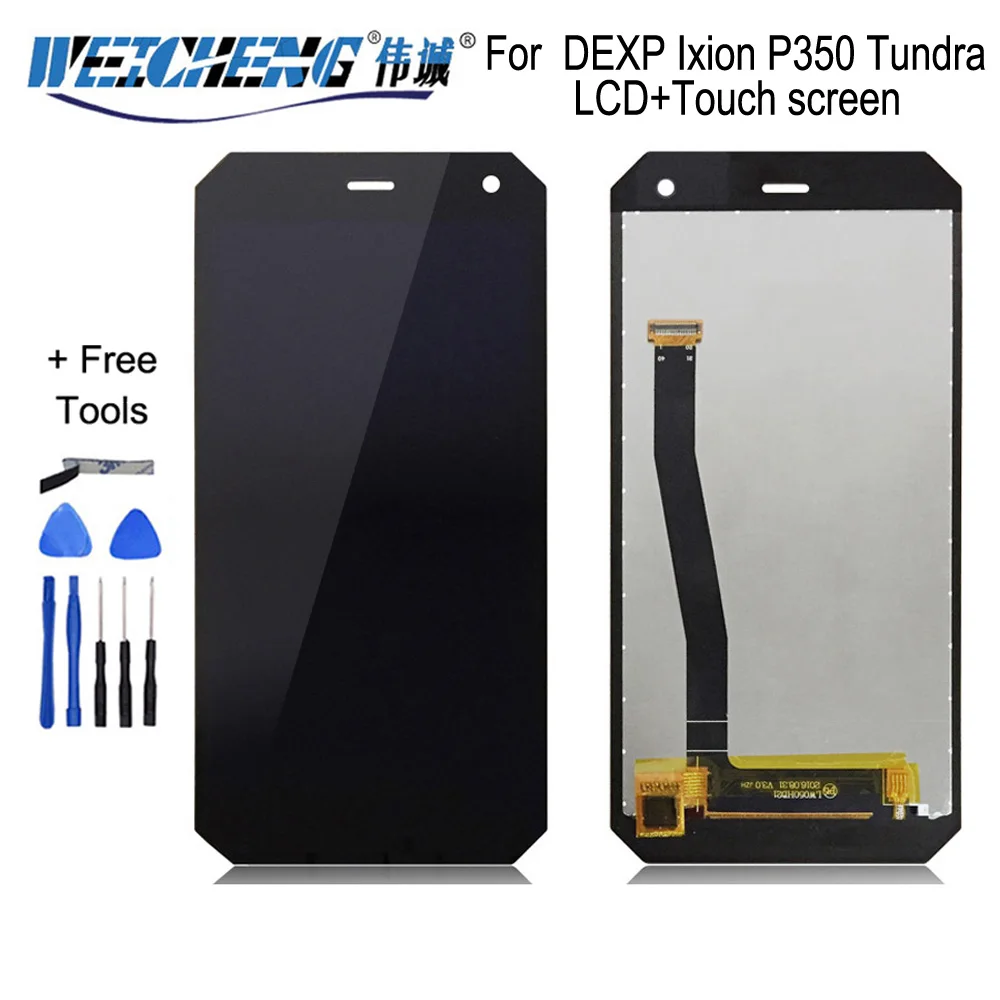 WEICHENG ЖК-дисплей для DEXP Ixion P350 Tundra ЖК-дисплей кодирующий преобразователь сенсорного экрана в сборе Мобильный телефон lcd S p 350 запасные части