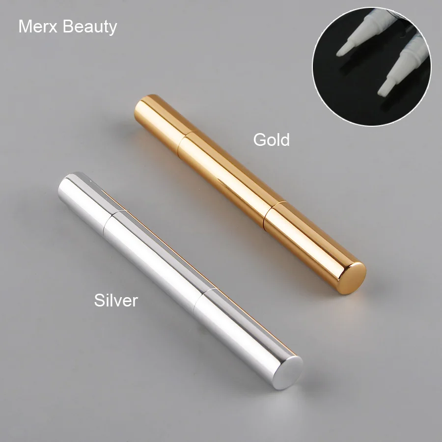 50 шт. 3 мл серебро/золото Алюминий циферблат карандаш для макияжа Пустой Круглый