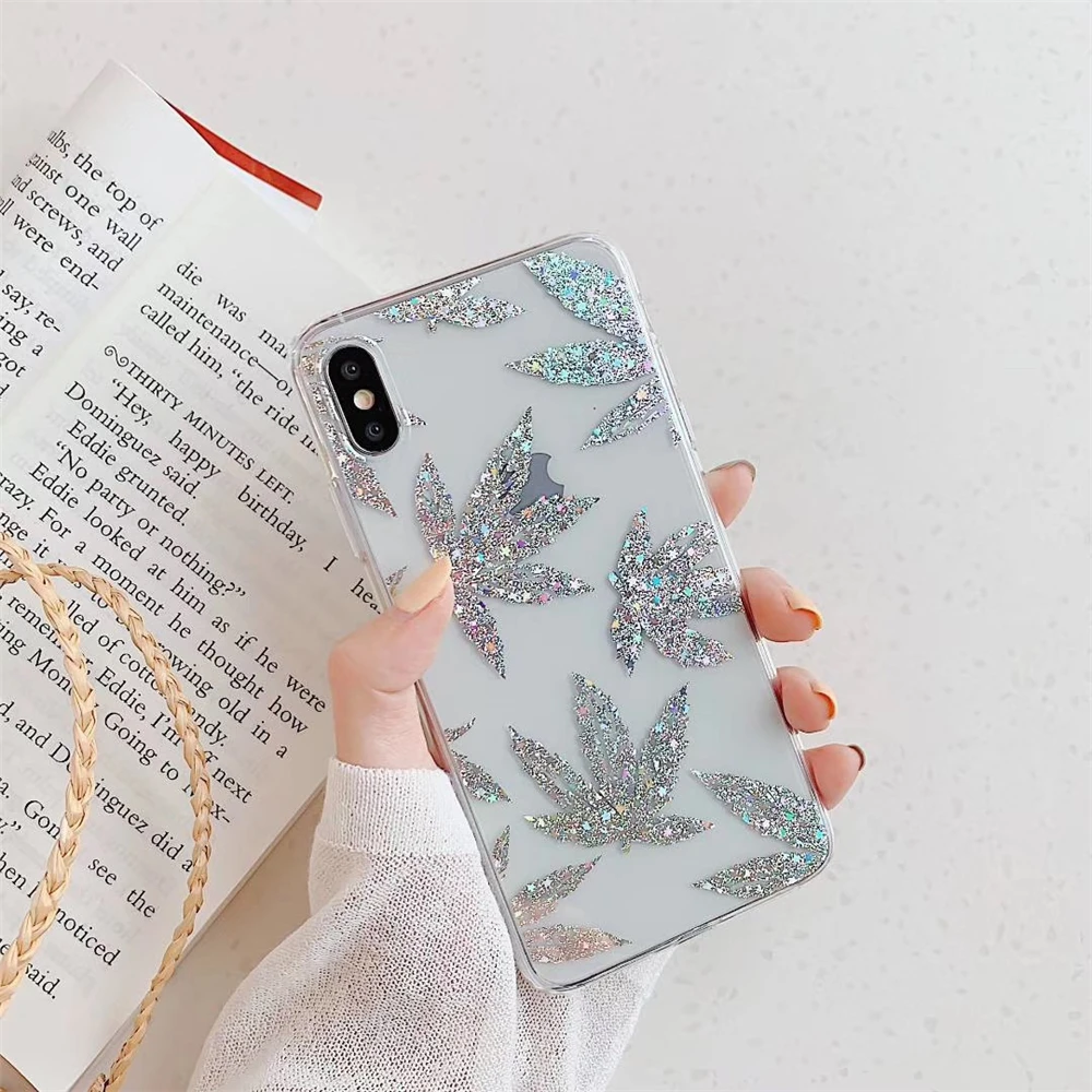 

Qianliyao Rose Gold Leaves Pineapple Phone Case For iPhone 11 X XR XS Max 7 8 Plus SE Cases Clear Soft Electroplated TPU Cover