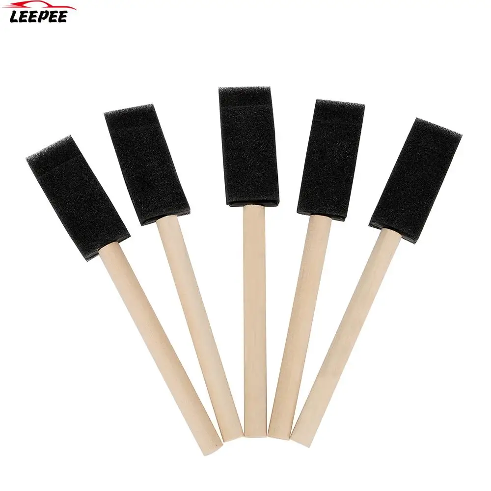 

Soft Sponge Wood Handle 5Pcs/set Car Air Conditioner Vent Brush Car Grille Cleaner Auto Detailing Blinds Duster Brush