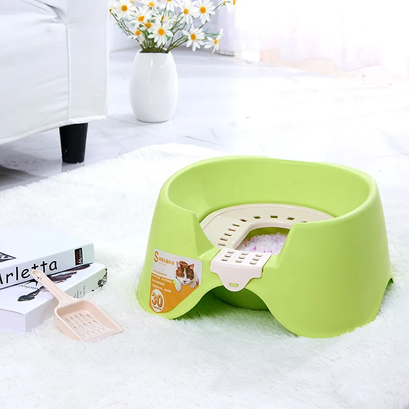 Smartpet полу-закрытый питомец кошки Туалет песочный ящик тренировочный анти-всплеск кошачий ящик для мусора Крытый с лопатой для домашних питомцев плюшевых кошек