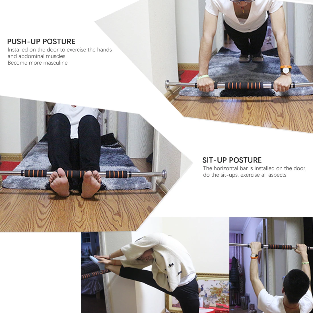 Регулируемые дверные горизонтальные брусья для домашнего тренажерного зала