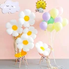 Фольгированный воздушный шар с маргариткой, белое облако, летняя Плюмерия, гавайская лампа, декор для свадьбы, Дня Святого Валентина, детский реквизит для фотосъемки