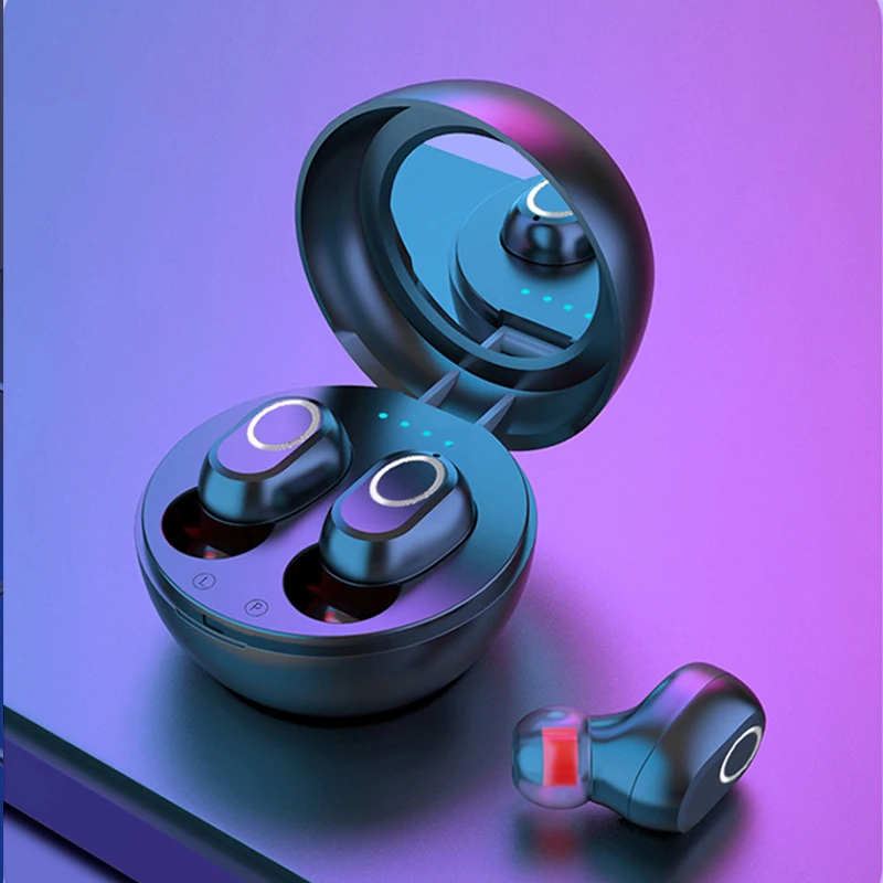 

Wireless Bluetooth 5.0 Earphone Bluetooth Headset In-ear With Microphone mirror Sport Stereo Earbuds for mobile phone
