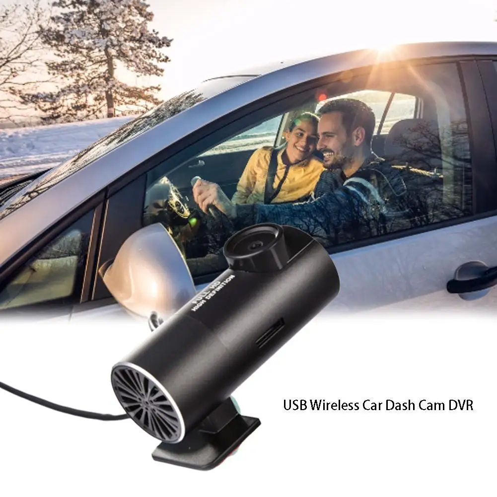 Автомобильная dvr камера беспроводная автомобильная Dash 170 градусов камера ночного видения USB Android большой экран цинковый сплав Вождение видео рекордер черный