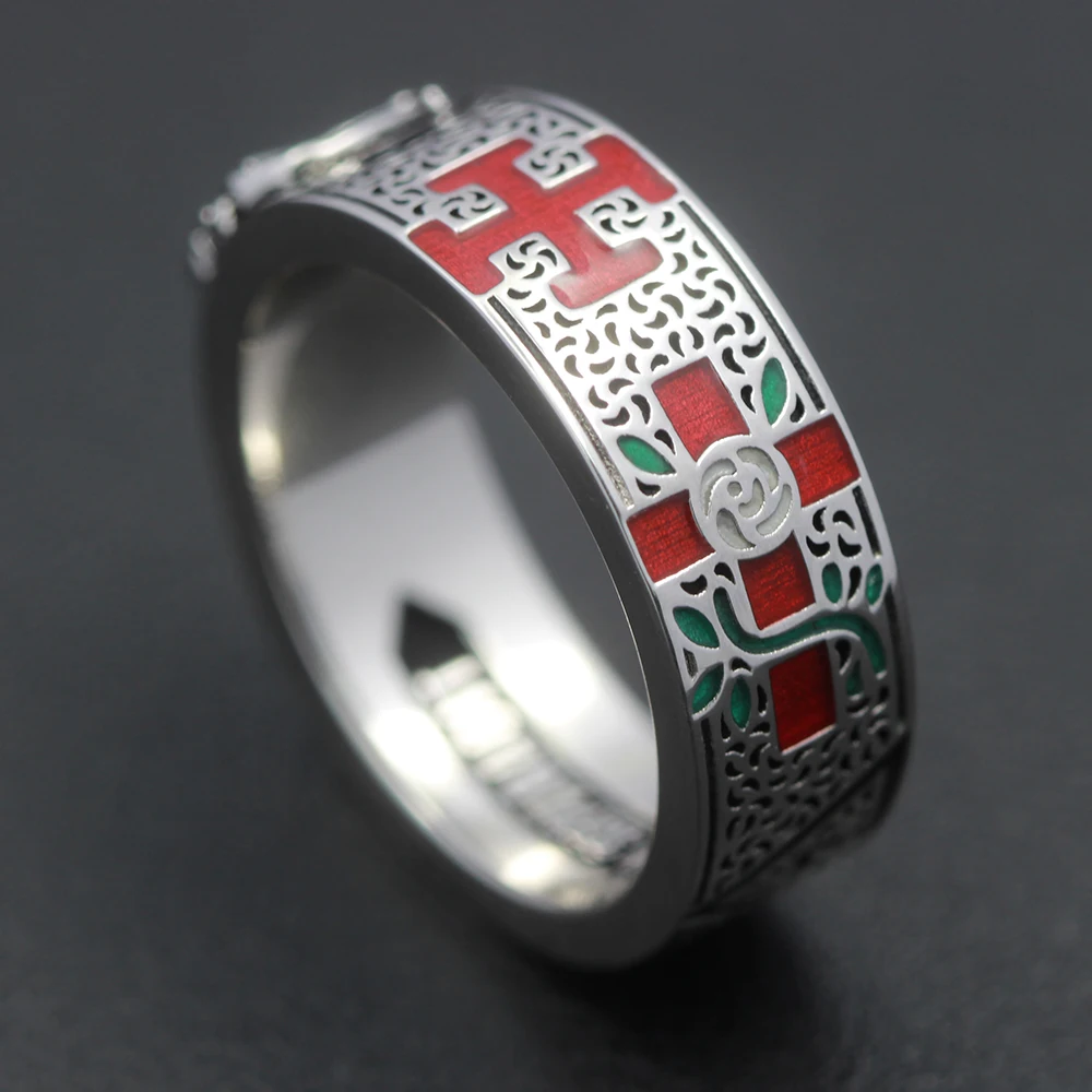 Винтажное кольцо из стерлингового серебра 32 градусов с шотландским Райтом