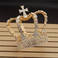 baroque royal king crown male diadem bridal wedding hair ornaments for women queen tiaras and crowns head jewelry