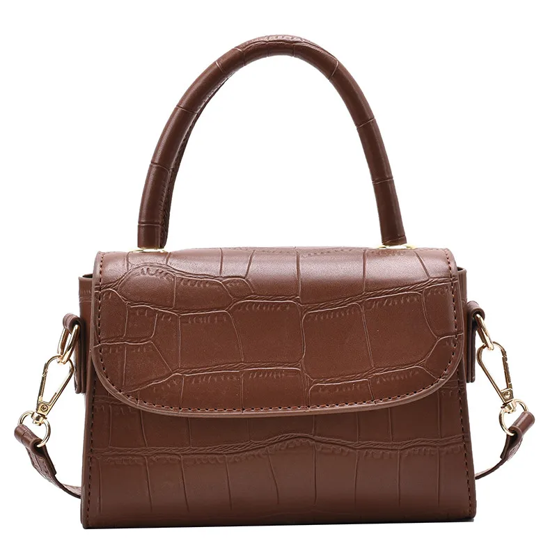 

Crocodile Pattern Small Square Bag 2021 Spring New High-quality PU Leather Women's Designer Handbag Small Shoulder Messenger Bag