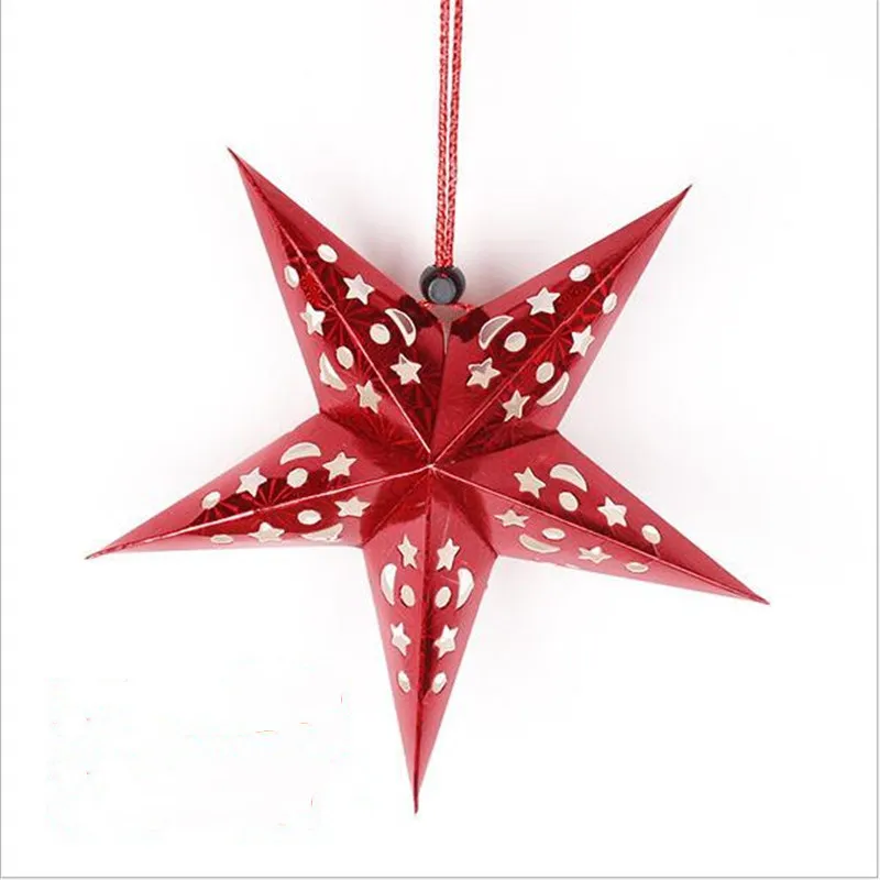 1 шт. рождественские украшения для домашний лазер звезда бумага Трехмерная