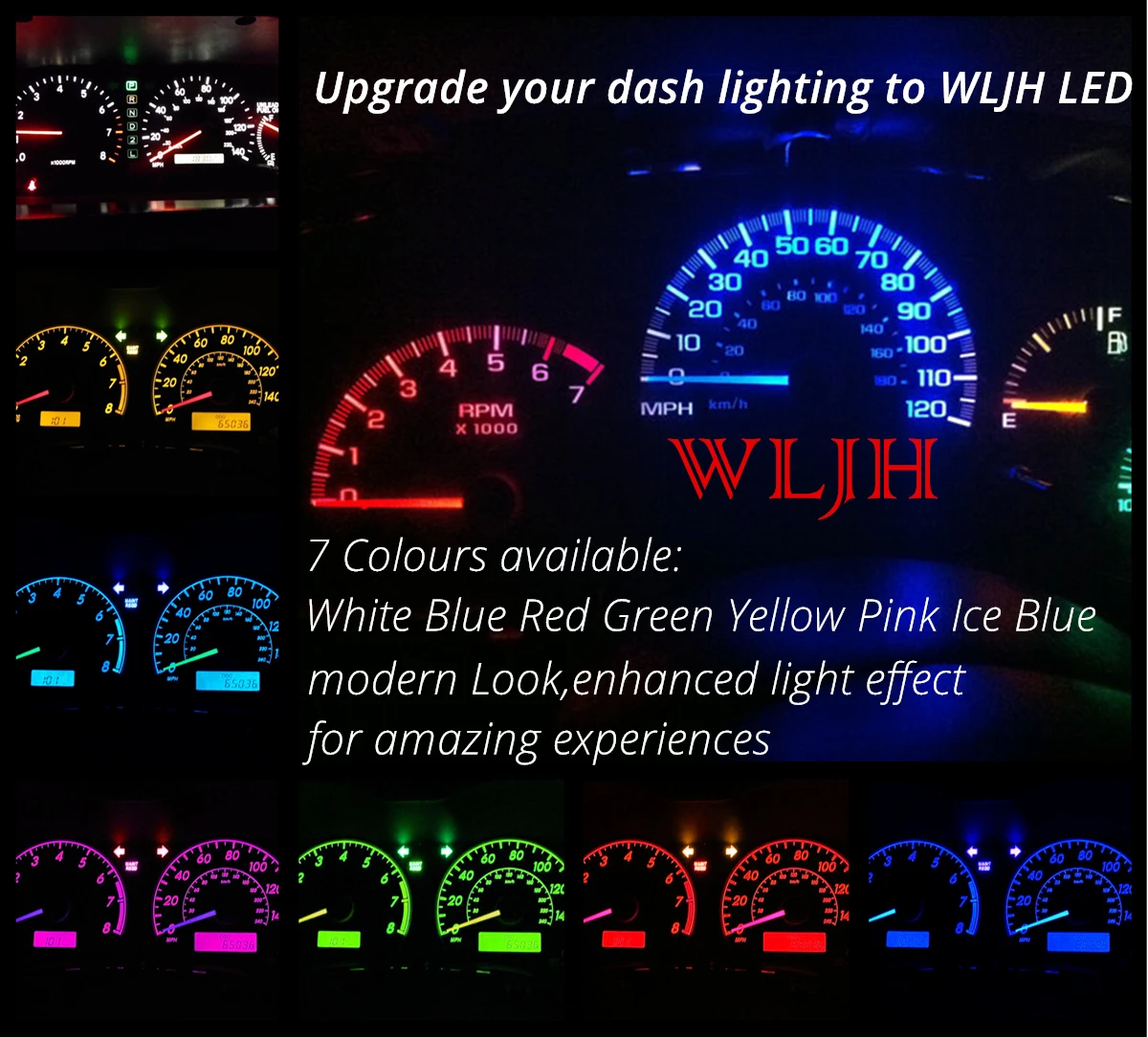 

WLJH 10x Canbus Car T5 LED Light 3030 SMD Miniature 74 Lamp PC74 Twist Socket Dashboard Instrument Panel Light Bulb for LADA