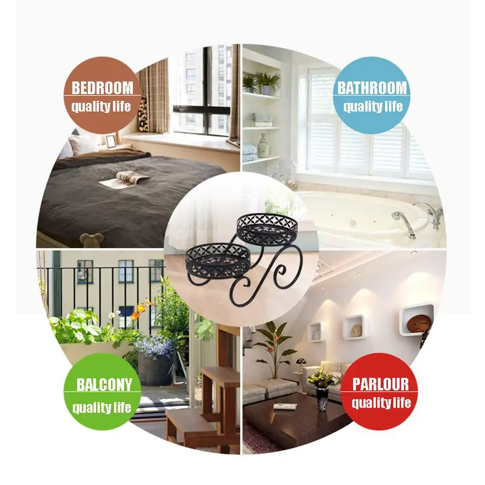 Садовые полки с металлическим держателем для патио Простая Стойка цветочных